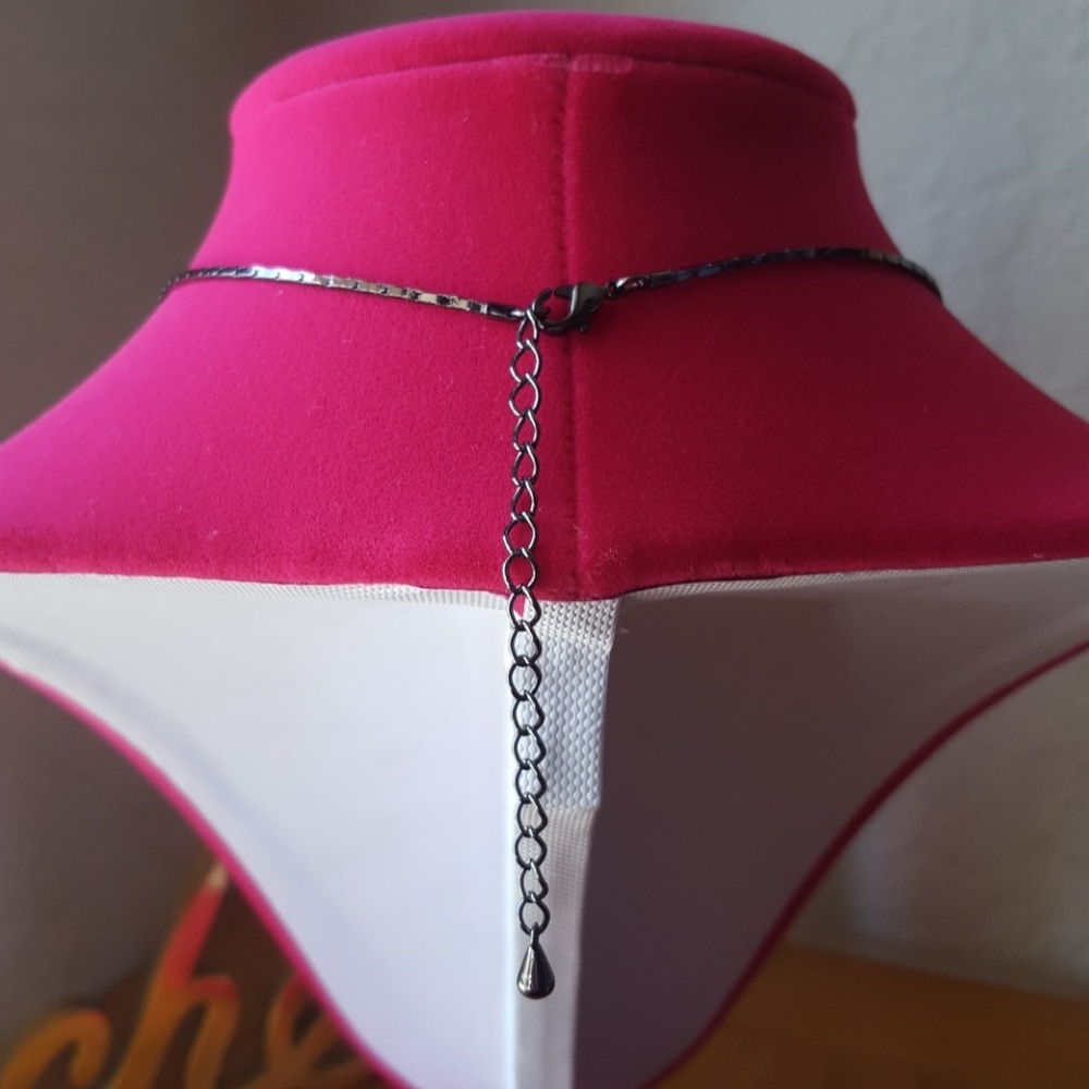 💕 Black and Gray Stacking Stone Necklace 💕 - Picture 6 of 6